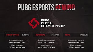 [RERUN] PUBG Global Championship 2019 Group stage - PUBG Esports Rewind