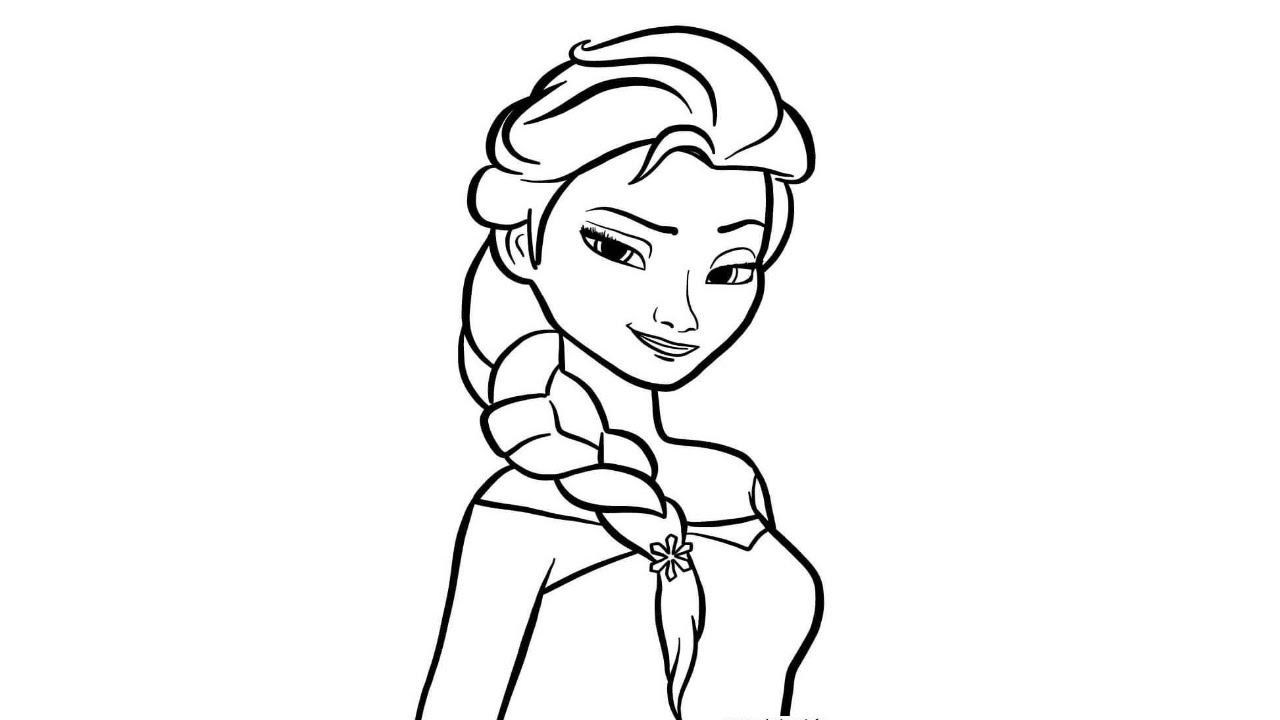 Sketsa Gambar Elsa Frozen