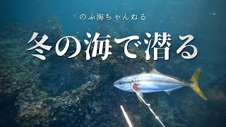 80cmオーバーのヒラメに遭遇？真冬の海は透明度が凄すぎた