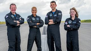 Inspiration4 crew arrives at Kennedy Space Center ahead of launch