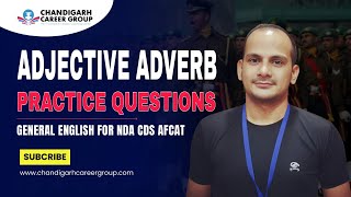 Practice Questions of Adjectives and Adverbs|| Parts of Speech|| NDA CDS and AFCAT||