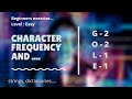 Count the number of filtered characters and character frequencies of a string | Python