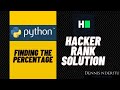 Python Finding the Percentage - HackerRank
