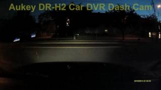 Aukey DR-H2 Car DVR Dash Cam (Night Sample)