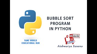 #51 - Bubble Sort Using Python - Python Programming