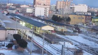 釧路駅始発釧網本線上り普通電車　2025年1月18日　釧路駅