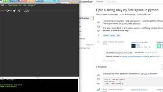Day 8, How to Split a String by space in python