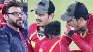 Venkatesh Worried as Akhil Akkineni Injured in Match Against Mumbai Heroes | Hyderabad Vs Mumbai