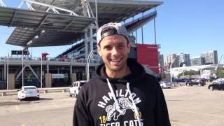 Hamilton Tiger-Cats Andy Fantuz #CFLKickOff from BMO field in Toronto