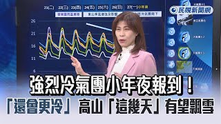 快新聞／強烈冷氣團小年夜報到！全台急凍「還會更冷」　高山「這幾天」有望飄雪－民視新聞