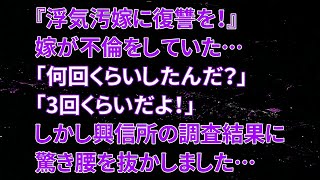 【修羅場】浮気汚嫁に復讐を！嫁が不倫をしていた…「何回くらいしたんだ？」「3回くらいだよ！」しかし興信所の調査結果に驚き腰を抜かしました…【朗読】