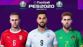 eFootball PES 2020 Data Pack 7.0 | All New 137 Faces & Overalls EURO 2020 DLC!