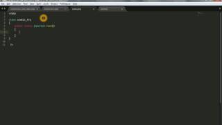 static function in php stpe by step