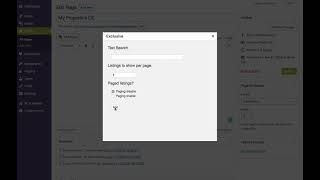 Create a My Properties Page in your Site WordPress Classic Editor