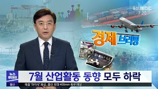 [경제브리핑] 7월 산업활동 동향 모두 하락