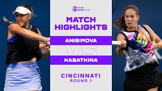 Amanda Anisimova vs. Daria Kasatkina | 2022 Cincinnati Round 1 | WTA Match Highlights