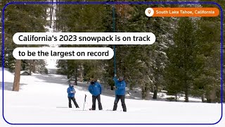 California's 2023 snowpack set to be largest on record