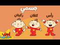 أجزاء الجسم للأطفال 👶🖐 | آدم ومشمش