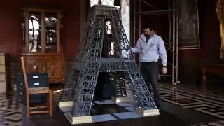 Montage Tour Eiffel au Château Ancy le Franc Exposition 100% LEGO® 2018