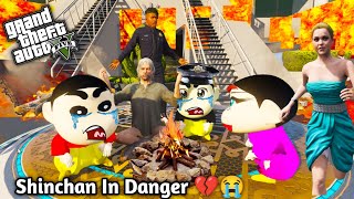 GTA5:Franklin Helpless To Save Shinchan Police From Fatal Danger😭🧟‍♀️Phinchan Take Help PS Gamester