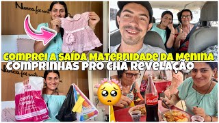 VLOGANDO NA RUA: ALMOÇAMOS EM FAMÍLIA/ COMPRINHAS PRO CHÁ REVELAÇÃO MENINA OU MENINO/ MEIGA FEMININA