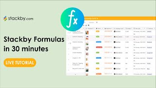 Stackby Formulas in 30 minutes or less | Live Tutorial