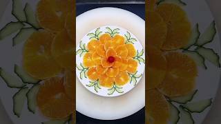 #Sample Orange🍊cucumber 🥒 Tomato 🍅 carving cutting design#Orange#cucumber#Tomato#Easy Fruit Carving#
