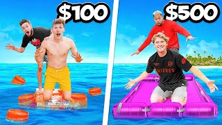 $100 vs $500 Team Boat Building *Budget Challenge*