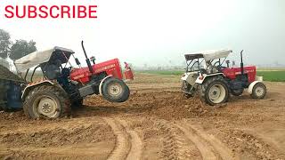 Swaraj 855 tractor Stuck with full Mitti Loaded Trolley | Tractorpower |