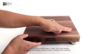 John Boos - How To Oil Your Wood Cutting Board Using Boos Block® Board Cream or Mystery Oil