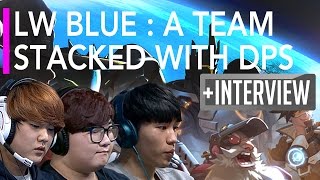 Overwatch Pro Gameplay - A Team Stacked with DPS [LW BLUE vs CONBOX Spirit] OGN APEX S3