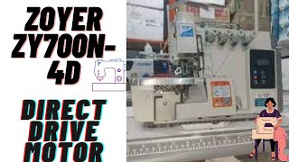 OVERLOCK DIRECT DRIVE SEWING MACHINE // ZOYER ZY700N-4D // OVERLOCK 4 THRTEAD INDUSTRIAL MACHINE ...