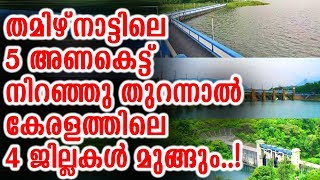 തമിഴ്‌നാട്ടിലെ അഞ്ച് അണകെട്ട് നിറഞ്ഞു തുറന്നാൽ കേരളത്തിലെ നാല് ജില്ലകൾ... | Dams Filled