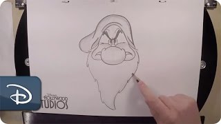 How-To Draw Grumpy | Snow White and the Seven Dwarfs | Walt Disney World