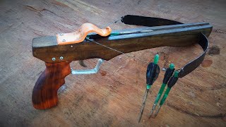 toys for the big boys #3: diy crossbow pistol, ,how to make  a pistol crossbow, ,awesome diy trigger