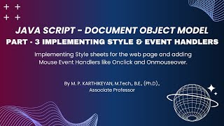 JavaScript DOM Tutorial (Part 3) | Adding Styles & Mouse Event Handlers (Onclick, Onmouseover)