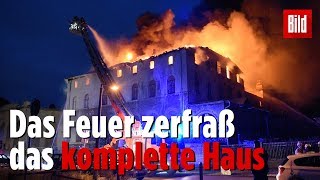 Nach dem Feuer gab es zwei Festnahmen: Denkmalgeschütztes Haus nach Großbrand eingestürzt