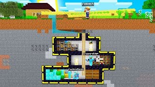 our SECRET underground Minecraft base is below a random players FARM..