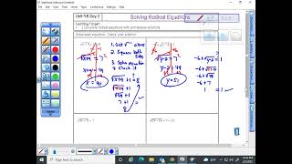 Unit 9 5 Day 2 Solving Radical Equations