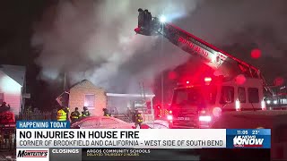 Crews battle house fire on South Bend’s west side