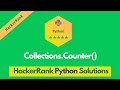 HackerRank collections.Counter() problem solution in Python | Python solutions | Programmingoneonone