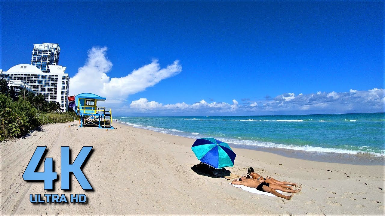 MIAMI BEACH USA WALK 4K ULTRA HD 60 FPS AΩ - YouTube