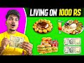 Living On Rs 1000 For 24Hours😨 Khana Kamm Padd Gaya😓 -Ritik Jain Vlogs