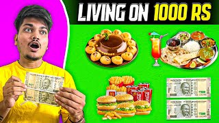 Living On Rs 1000 For 24Hours😨 Khana Kamm Padd Gaya😓 -Ritik Jain Vlogs