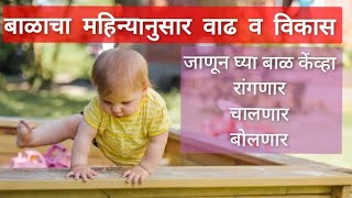 जाणून घ्या.. बाळ केंव्हा रांगणार? केंव्हा चालणार? केंव्हा बोलणार? Monthwise baby growth