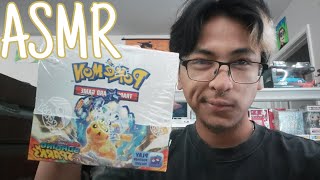 [ASMR] Pokemon Surging Sparks Booster Box Opening | Whispering, Tapping, etc.