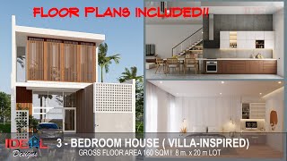 HOUSE DESIGN no.6 l 3-Bedroom (Villa-Inspired)   l 160 sqm l IDEAL DESIGNS