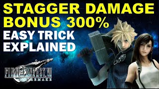 Staggering Feat Trophy | How to Increase Stagger Damage Bonus to 300% | Final Fantasy 7 Remake