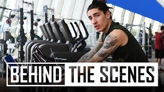 Behind the scenes: Hector Bellerin continues his rehab from injury