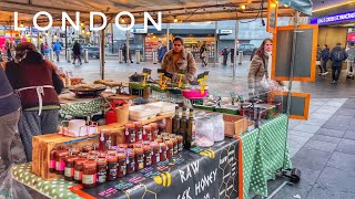 London Walk at Christmas 🎄 Walking London Christmas Market ✨ London City Walk | 4K HDR